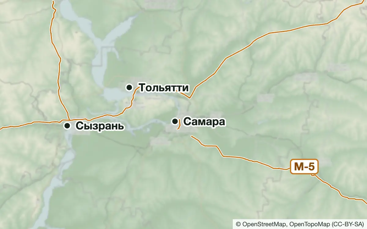 Схема: Платная рыбалка в Самарской области: карп и карась — водоёмы и населённые пункты