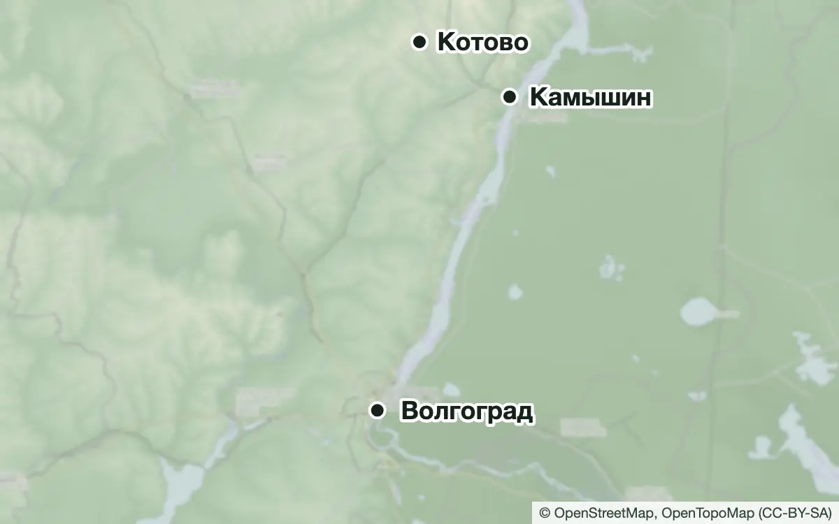 Схема: Платная рыбалка в Волгограде и Волгоградской области — водоёмы и населённые пункты